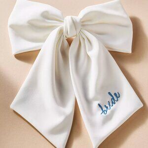 Bride Satin Hair Bow By Anthropologie Weddings